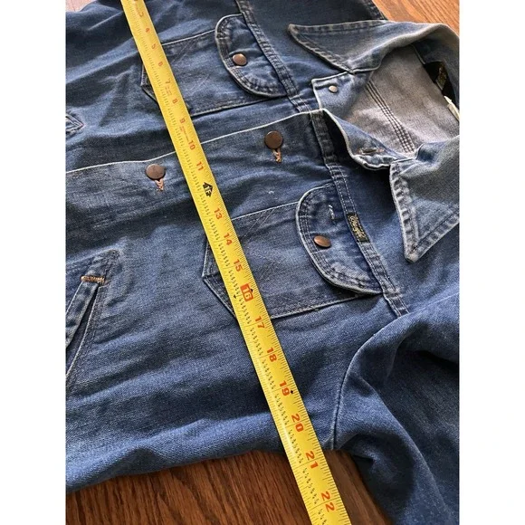Vintage 1970s Wrangler 126MJ No Fault Denim Jacket Size 42 Cowboy Trucker USA